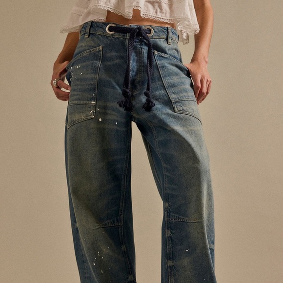 Free People Moxie Pull On Barrel Jeans - Picture 4 of 4